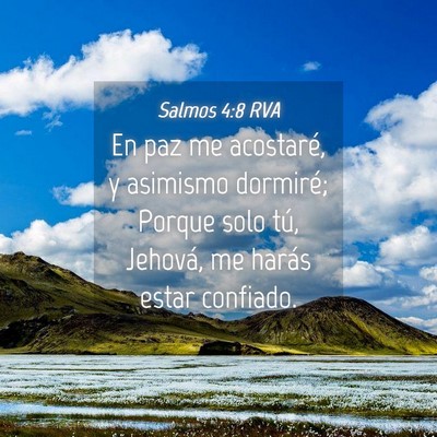 Picture 04 - Salmos 4:8 RVA - En paz me acostaré, y asimismo dormiré; Porque - Bible Verse Picture