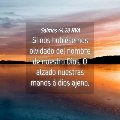 Picture 04 - Salmos 44:20 RVA - Si nos hubiésemos olvidado del nombre de nuestro - Bible Verse Picture