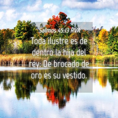 Picture 04 - Salmos 45:13 RVA - Toda ilustre es de dentro la hija del rey: De - Bible Verse Picture