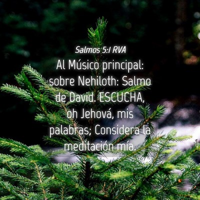 Picture 04 - Salmos 5:1 RVA - Al Músico principal: sobre Nehiloth: Salmo de - Bible Verse Picture