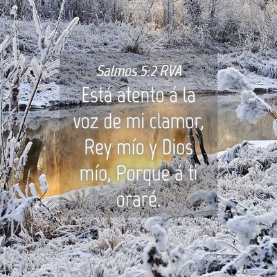 Picture 04 - Salmos 5:2 RVA - Está atento á la voz de mi clamor, Rey mío y - Bible Verse Picture