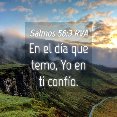 Picture 04 - Salmos 56:3 RVA - En el día que temo, Yo en ti - Bible Verse Picture
