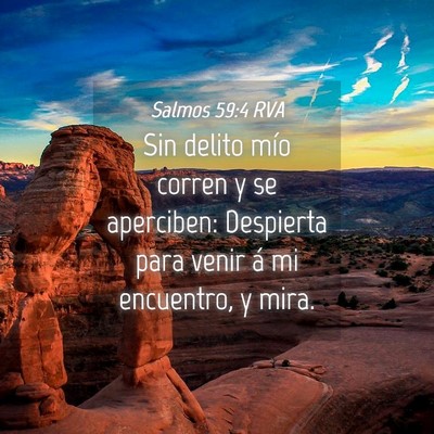 Picture 04 - Salmos 59:4 RVA - Sin delito mío corren y se aperciben: Despierta - Bible Verse Picture