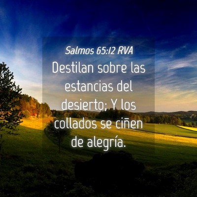 Picture 04 - Salmos 65:12 RVA - Destilan sobre las estancias del desierto; Y los - Bible Verse Picture