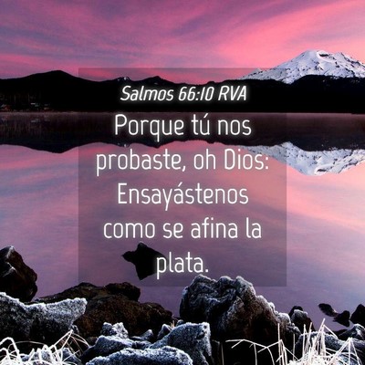 Picture 04 - Salmos 66:10 RVA - Porque tú nos probaste, oh Dios: Ensayástenos - Bible Verse Picture