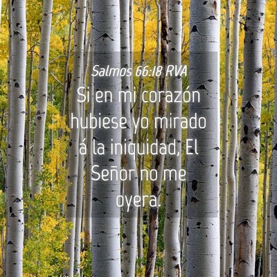 Picture 04 - Salmos 66:18 RVA - Si en mi corazón hubiese yo mirado á la - Bible Verse Picture
