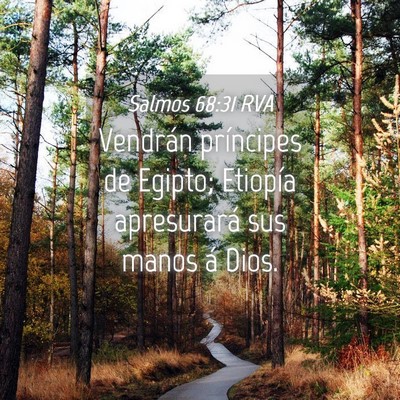 Picture 04 - Salmos 68:31 RVA - Vendrán príncipes de Egipto; Etiopía - Bible Verse Picture
