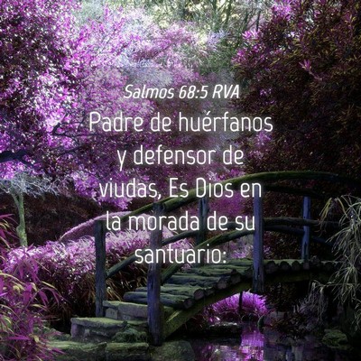 Picture 04 - Salmos 68:5 RVA - Padre de huérfanos y defensor de viudas, Es Dios - Bible Verse Picture