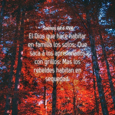 Picture 04 - Salmos 68:6 RVA - El Dios que hace habitar en familia los solos; - Bible Verse Picture