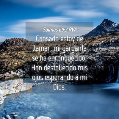 Picture 04 - Salmos 69:3 RVA - Cansado estoy de llamar; mi garganta se ha - Bible Verse Picture