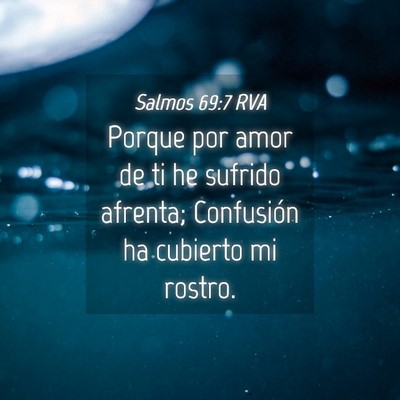 Picture 04 - Salmos 69:7 RVA - Porque por amor de ti he sufrido afrenta; - Bible Verse Picture