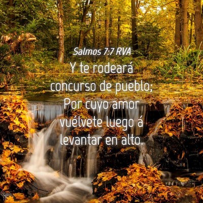 Picture 04 - Salmos 7:7 RVA - Y te rodeará concurso de pueblo; Por cuyo amor - Bible Verse Picture