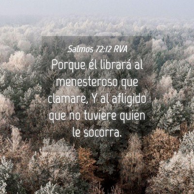 Picture 04 - Salmos 72:12 RVA - Porque él librará al menesteroso que clamare, Y - Bible Verse Picture