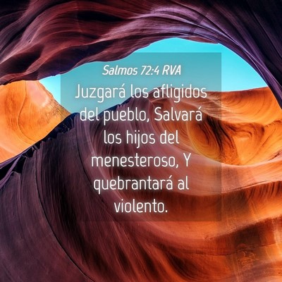 Picture 04 - Salmos 72:4 RVA - Juzgará los afligidos del pueblo, Salvará los - Bible Verse Picture
