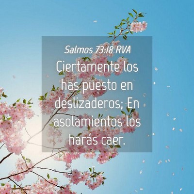 Picture 04 - Salmos 73:18 RVA - Ciertamente los has puesto en deslizaderos; En - Bible Verse Picture