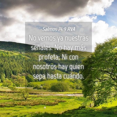 Picture 04 - Salmos 74:9 RVA - No vemos ya nuestras señales: No hay más - Bible Verse Picture