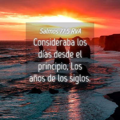 Picture 04 - Salmos 77:5 RVA - Consideraba los días desde el principio, Los - Bible Verse Picture