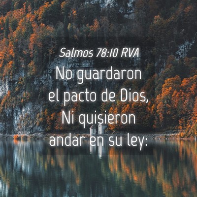 Picture 04 - Salmos 78:10 RVA - No guardaron el pacto de Dios, Ni quisieron andar - Bible Verse Picture