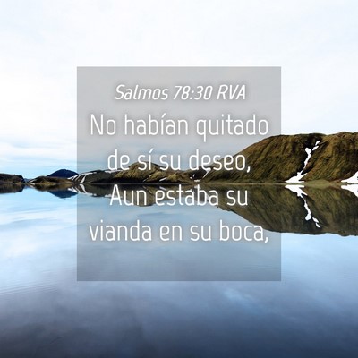 Picture 04 - Salmos 78:30 RVA - No habían quitado de sí su deseo, Aun estaba su - Bible Verse Picture