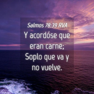 Picture 04 - Salmos 78:39 RVA - Y acordóse que eran carne; Soplo que va y no - Bible Verse Picture