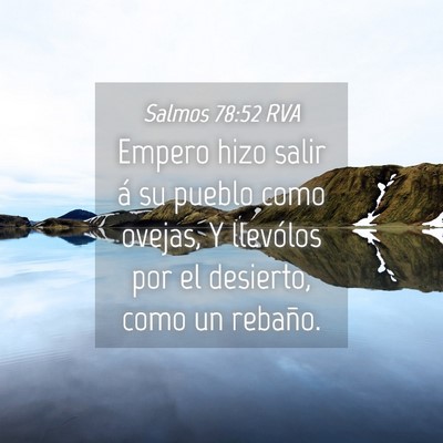 Picture 04 - Salmos 78:52 RVA - Empero hizo salir á su pueblo como ovejas, Y - Bible Verse Picture