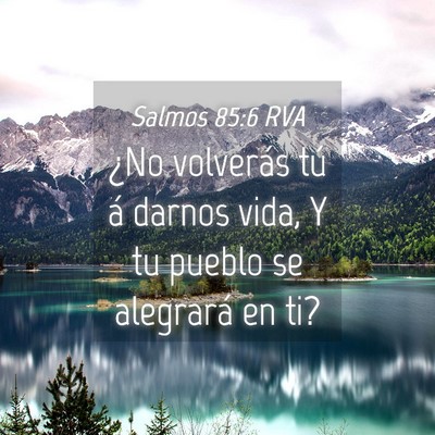 Picture 04 - Salmos 85:6 RVA - ¿No volverás tú á darnos vida, Y tu pueblo se - Bible Verse Picture