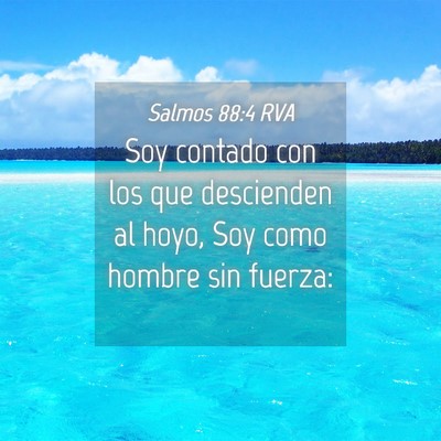 Picture 04 - Salmos 88:4 RVA - Soy contado con los que descienden al hoyo, Soy - Bible Verse Picture