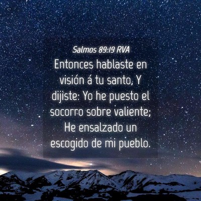 Picture 04 - Salmos 89:19 RVA - Entonces hablaste en visión á tu santo, Y - Bible Verse Picture