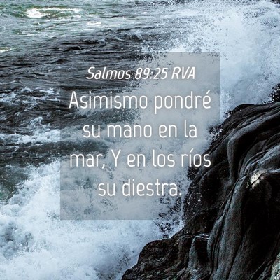 Picture 04 - Salmos 89:25 RVA - Asimismo pondré su mano en la mar, Y en los - Bible Verse Picture