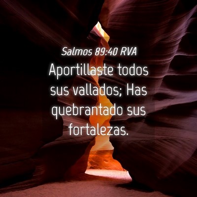 Picture 04 - Salmos 89:40 RVA - Aportillaste todos sus vallados; Has quebrantado - Bible Verse Picture
