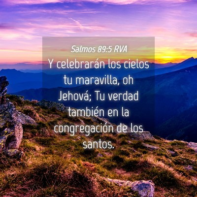 Picture 04 - Salmos 89:5 RVA - Y celebrarán los cielos tu maravilla, oh - Bible Verse Picture