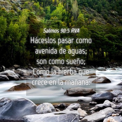 Picture 04 - Salmos 90:5 RVA - Háceslos pasar como avenida de aguas; son como - Bible Verse Picture