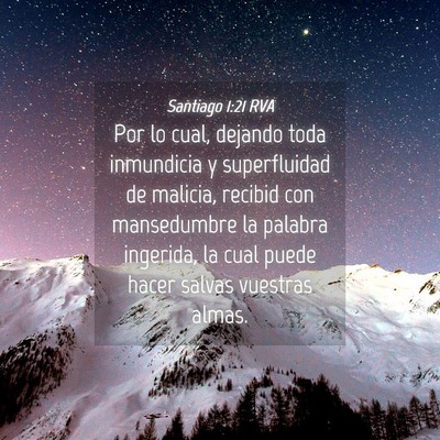 Picture 04 - Santiago 1:21 RVA - Por lo cual, dejando toda inmundicia y - Bible Verse Picture