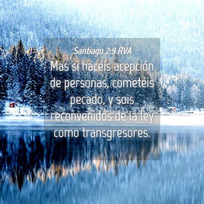 Picture 04 - Santiago 2:9 RVA - Mas si hacéis acepción de personas, cometéis - Bible Verse Picture