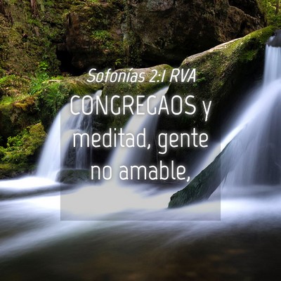Picture 04 - Sofonías 2:1 RVA - CONGREGAOS y meditad, gente no - Bible Verse Picture
