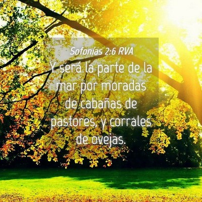 Picture 04 - Sofonías 2:6 RVA - Y será la parte de la mar por moradas de - Bible Verse Picture