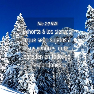 Picture 04 - Tito 2:9 RVA - Exhorta á los siervos á que sean sujetos á sus - Bible Verse Picture