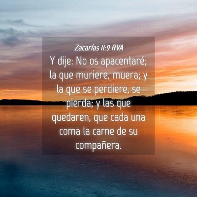 Picture 04 - Zacarías 11:9 RVA - Y dije: No os apacentaré; la que muriere, muera; - Bible Verse Picture