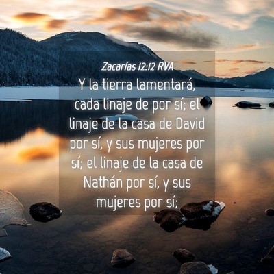 Picture 04 - Zacarías 12:12 RVA - Y la tierra lamentará, cada linaje de por sí; - Bible Verse Picture