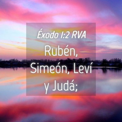 Picture 04 - Éxodo 1:2 RVA - Rubén, Simeón, Leví y - Bible Verse Picture