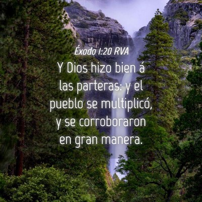 Picture 04 - Éxodo 1:20 RVA - Y Dios hizo bien á las parteras: y el pueblo se - Bible Verse Picture