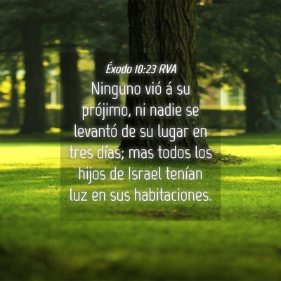 Picture 04 - Éxodo 10:23 RVA - Ninguno vió á su prójimo, ni nadie se levantó - Bible Verse Picture