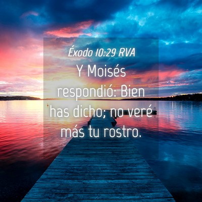 Picture 04 - Éxodo 10:29 RVA - Y Moisés respondió: Bien has dicho; no veré - Bible Verse Picture
