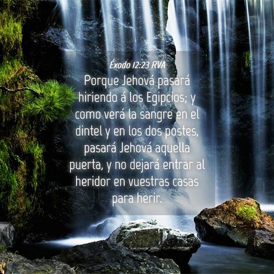 Picture 04 - Éxodo 12:23 RVA - Porque Jehová pasará hiriendo á los Egipcios; - Bible Verse Picture
