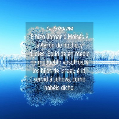 Picture 04 - Éxodo 12:31 RVA - E hizo llamar á Moisés y á Aarón de noche, y - Bible Verse Picture