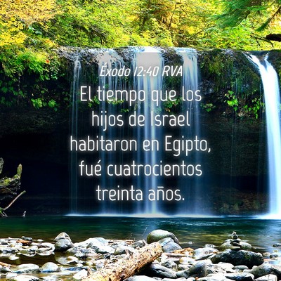 Picture 04 - Éxodo 12:40 RVA - El tiempo que los hijos de Israel habitaron en - Bible Verse Picture