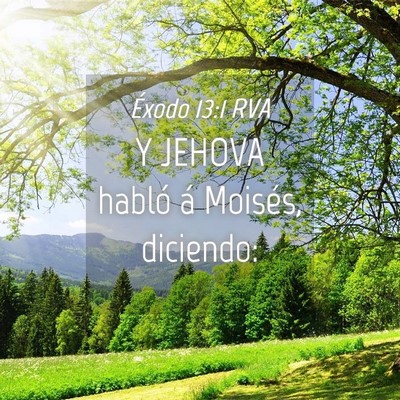 Picture 04 - Éxodo 13:1 RVA - Y JEHOVA habló á Moisés, - Bible Verse Picture