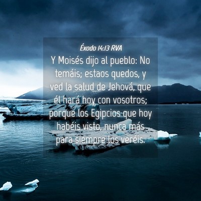 Picture 04 - Éxodo 14:13 RVA - Y Moisés dijo al pueblo: No temáis; estaos - Bible Verse Picture