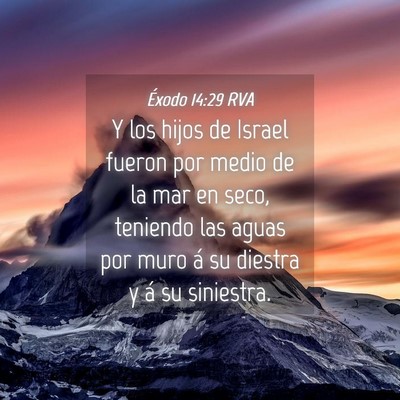 Picture 04 - Éxodo 14:29 RVA - Y los hijos de Israel fueron por medio de la mar - Bible Verse Picture