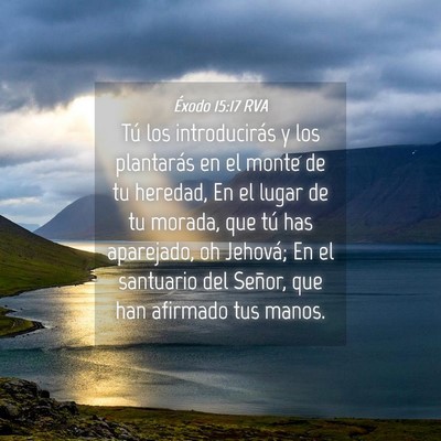 Picture 04 - Éxodo 15:17 RVA - Tú los introducirás y los plantarás en el - Bible Verse Picture
